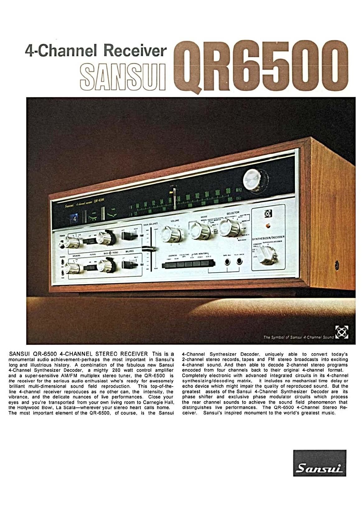 Sansui QR 6500 Brochure