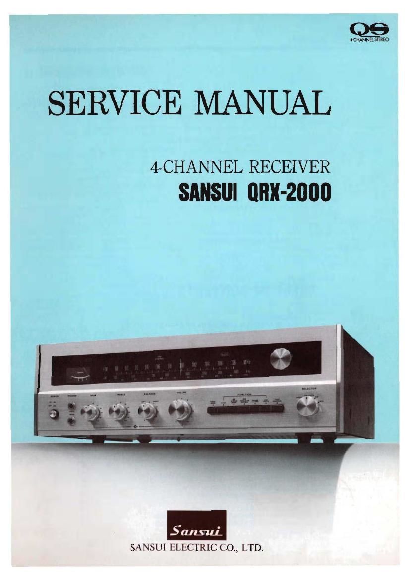 Sansui QRX 2000 Service Manual