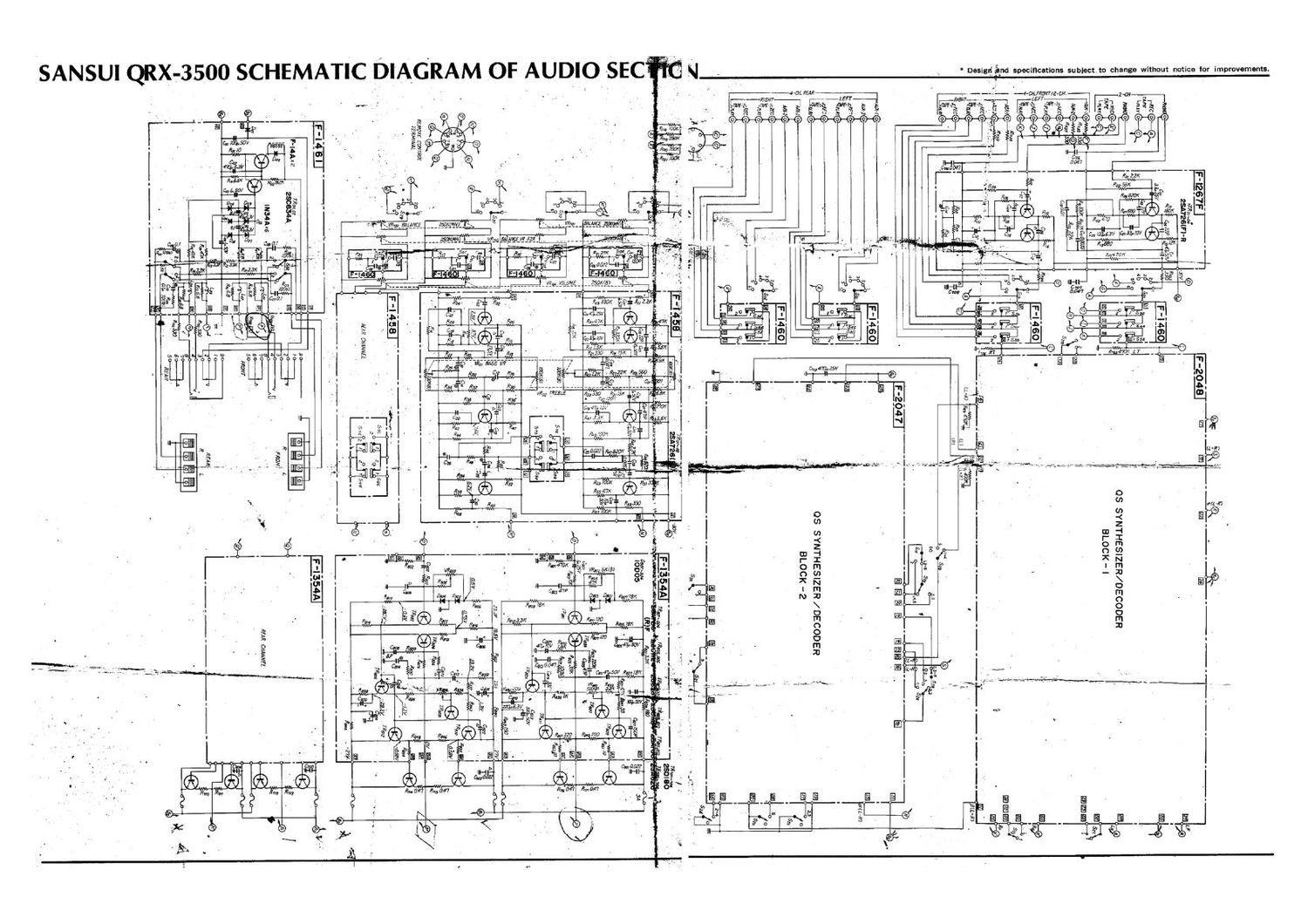 Sansui QRX 3500 Schematic