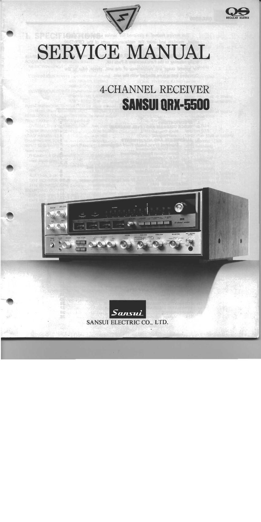 Sansui QRX 5500 Service Manual