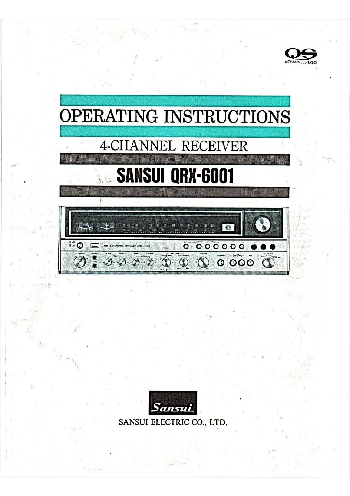 Sansui QRX 6001 Owners Manual