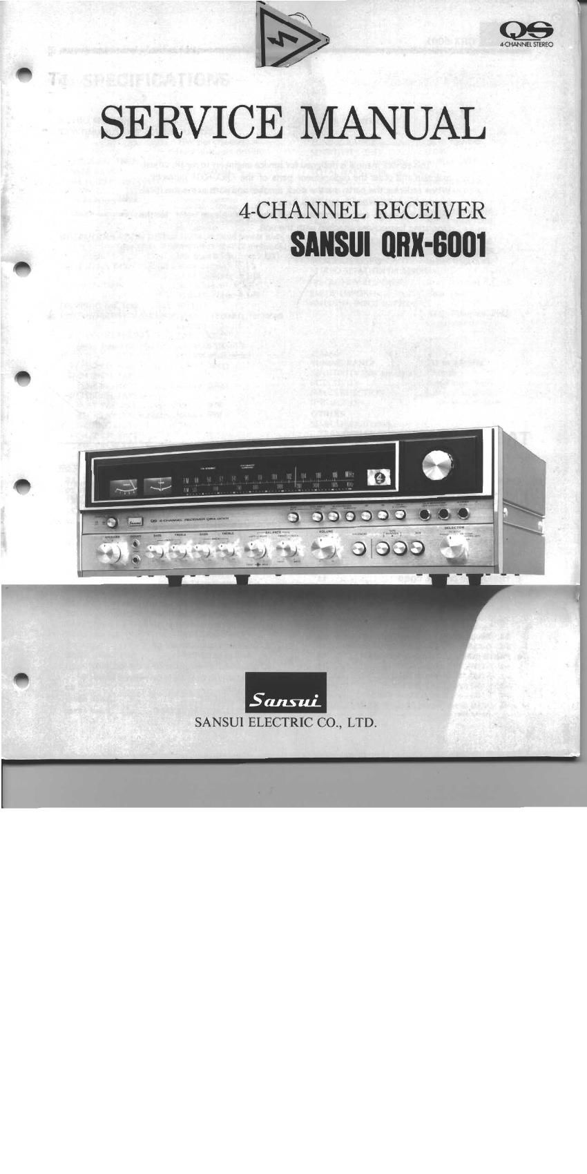 Sansui QRX 6001 Service Manual