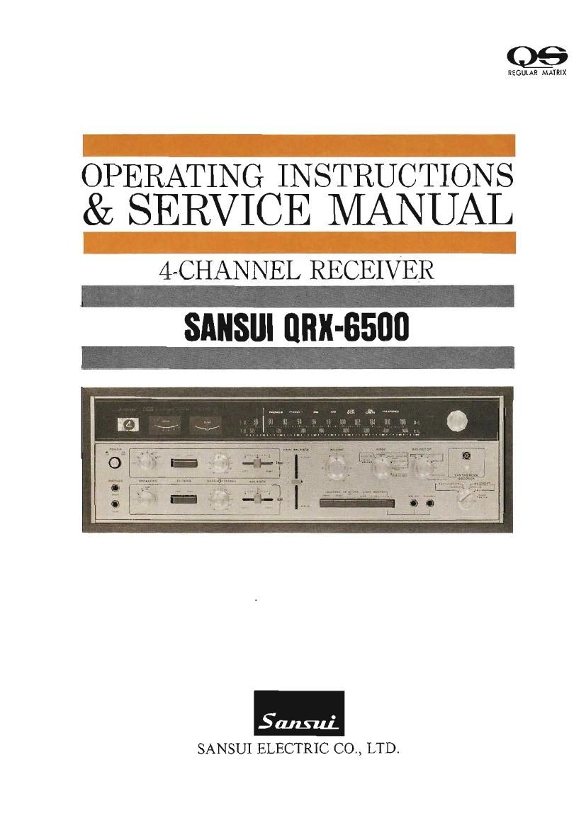 Sansui QRX 6500 Service Manual