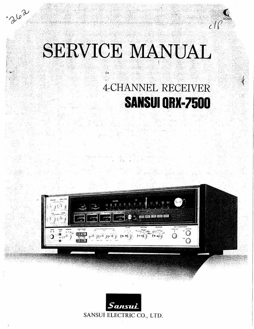 Sansui QRX 7500 Service Manual