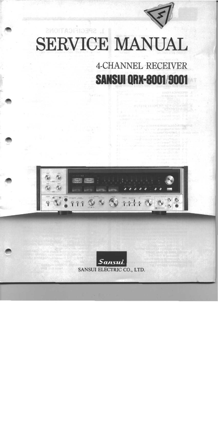 Sansui QRX 8001 Service Manual