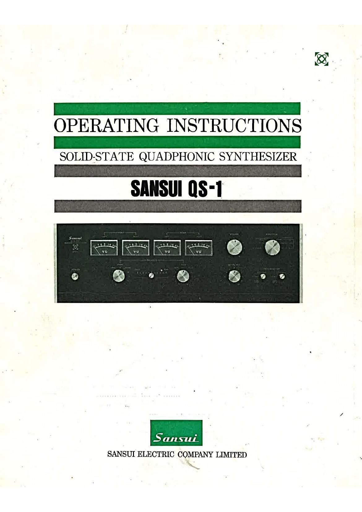 Sansui QS 1 Owners Manual