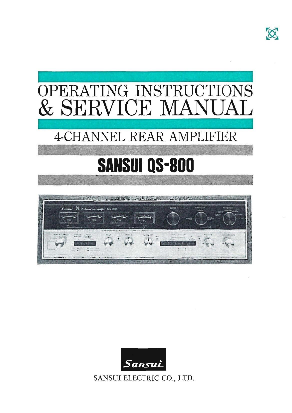 Sansui QS 800 Service Manual