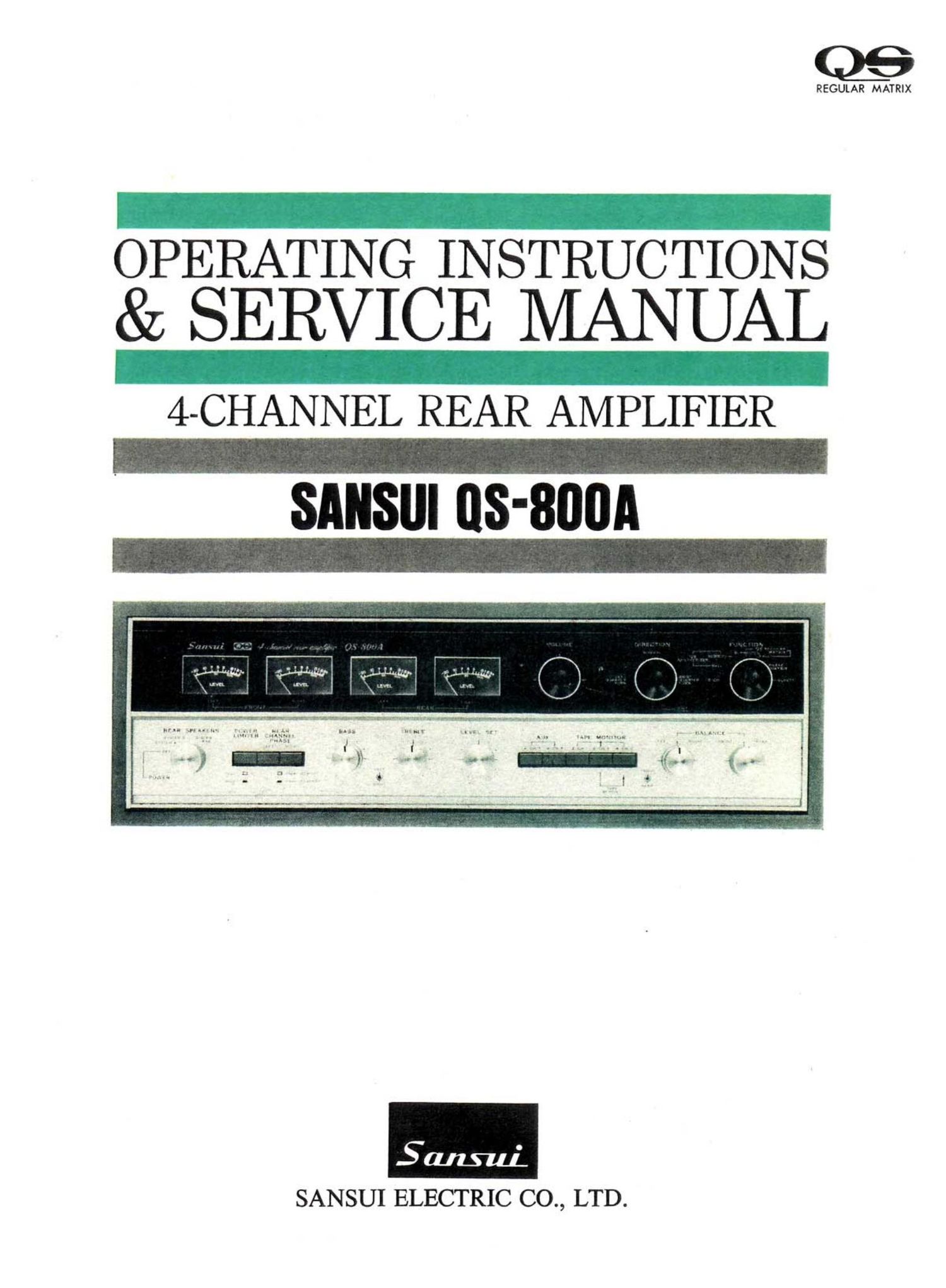 Sansui QS 800A Service Manual