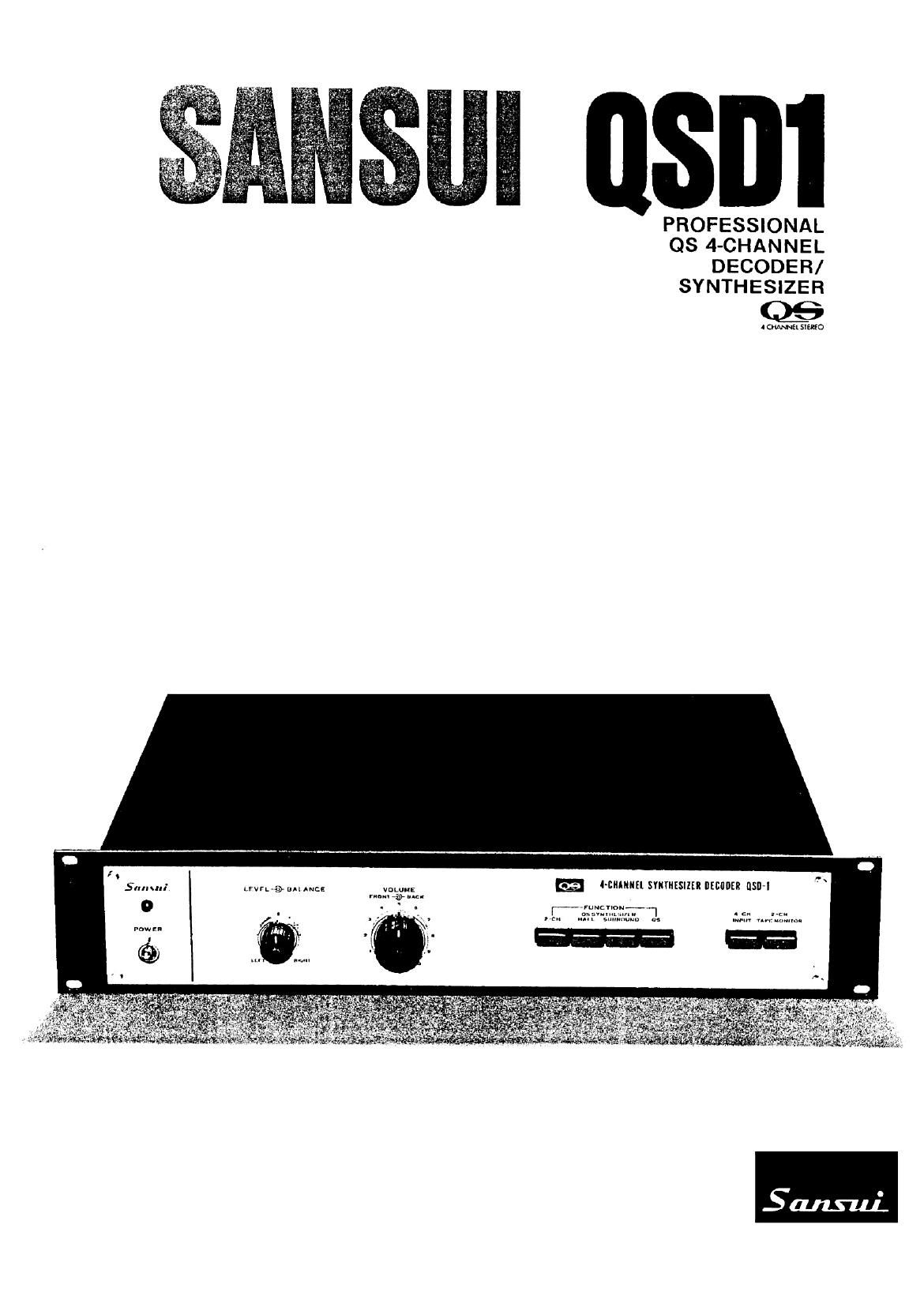 Sansui QS D1 Brochure