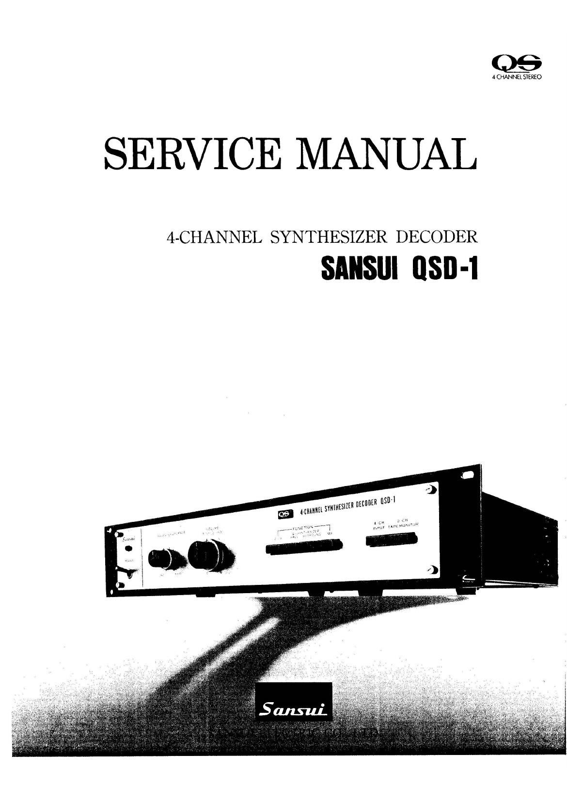 Sansui QSD 1 Service Manual