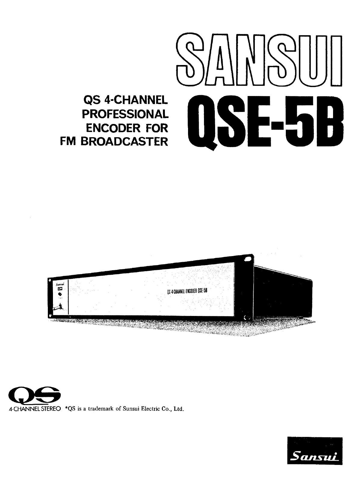 Sansui QSE 5B Brochure