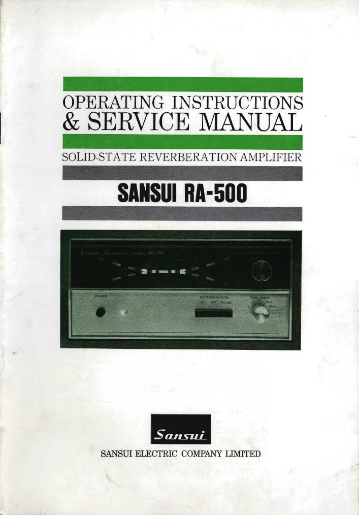 Sansui RA 500 Service Manual