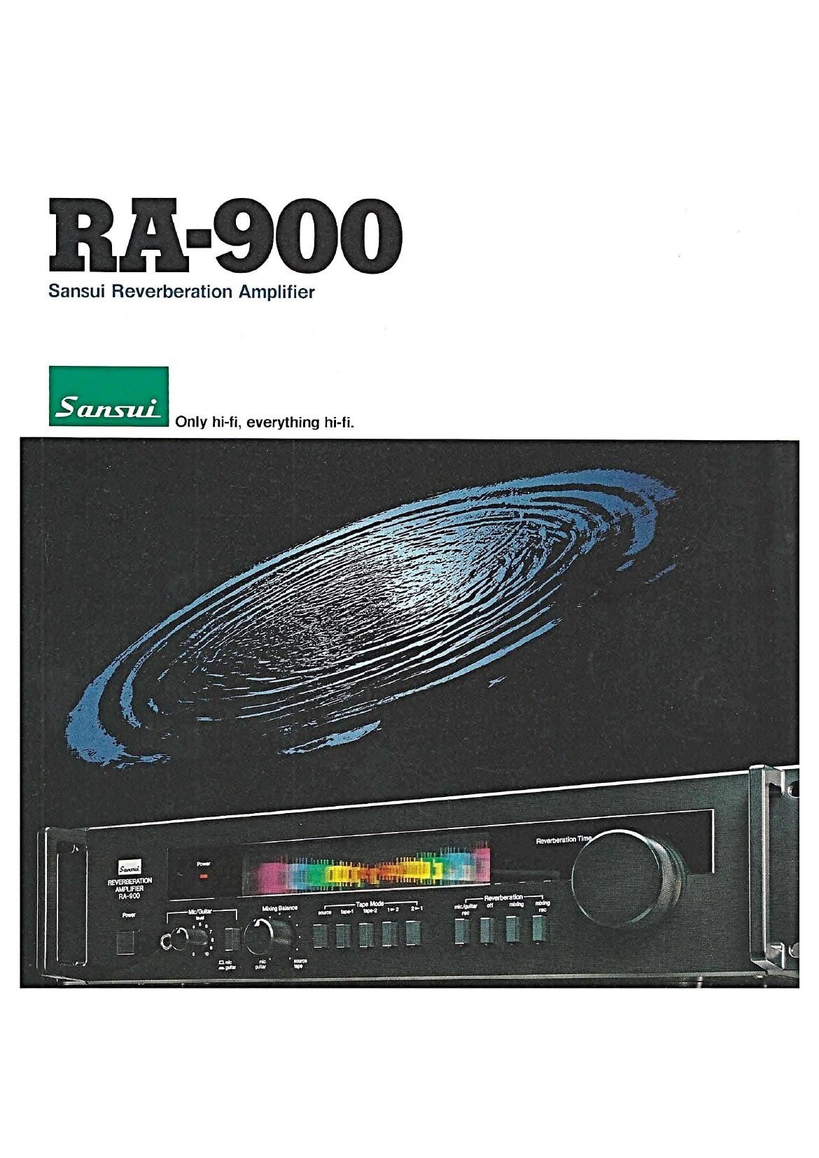 Sansui RA 900 Brochure