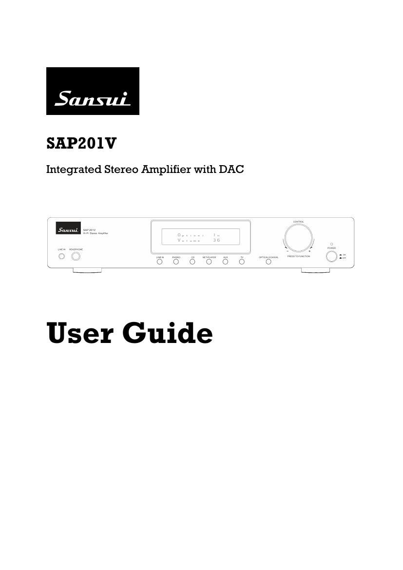 Sansui SA P201V Owners Manual