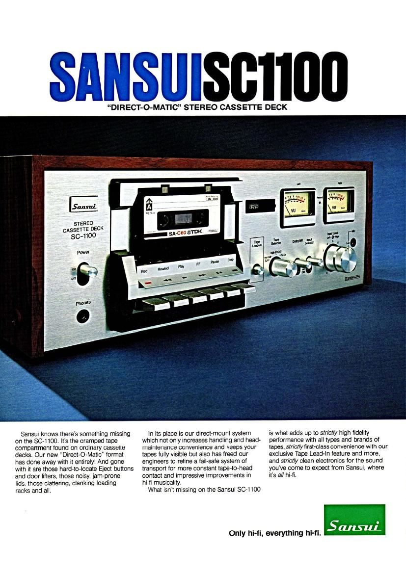 Sansui SC 1100 Brochure