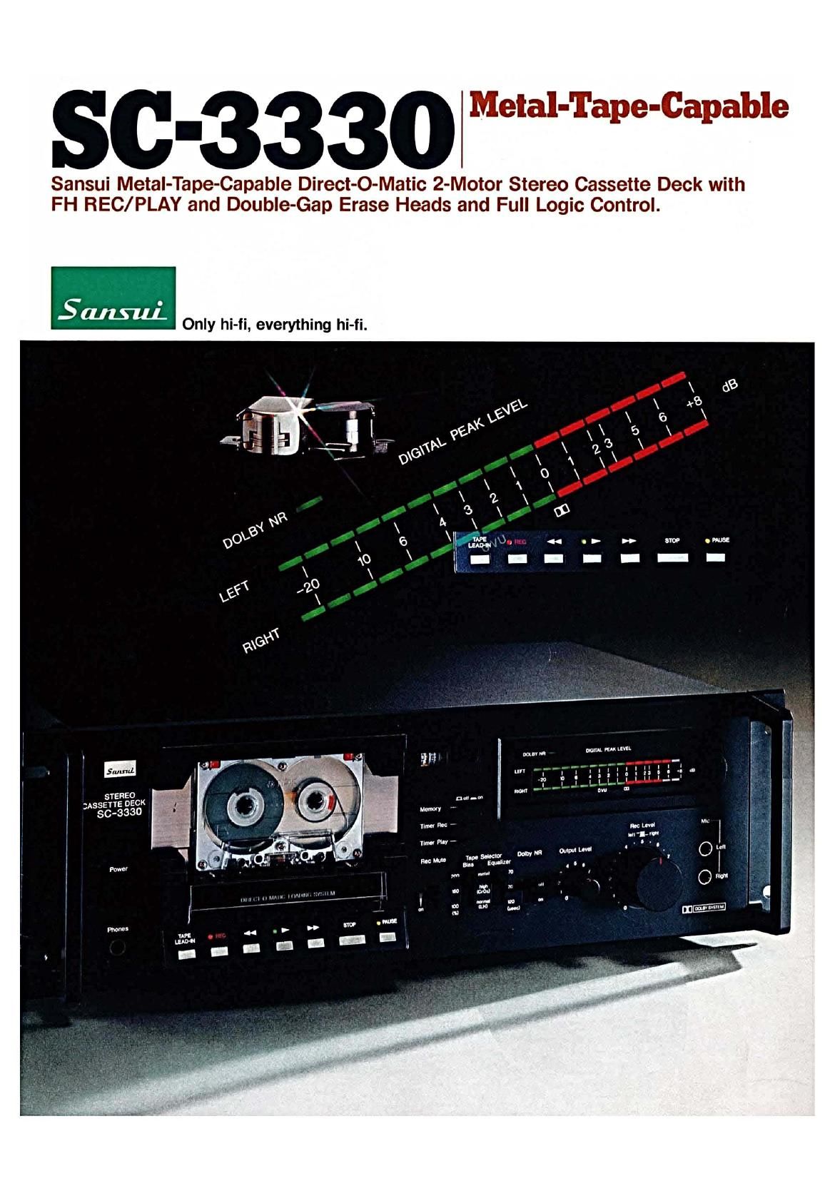 Sansui SC 3330 Brochure