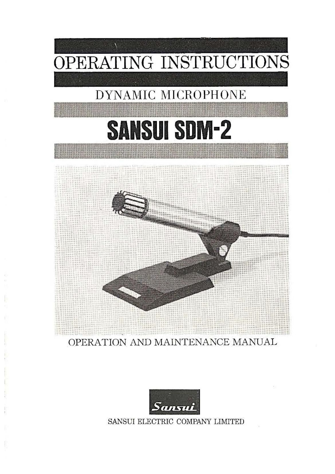 Sansui SDM 2 Owners Manual