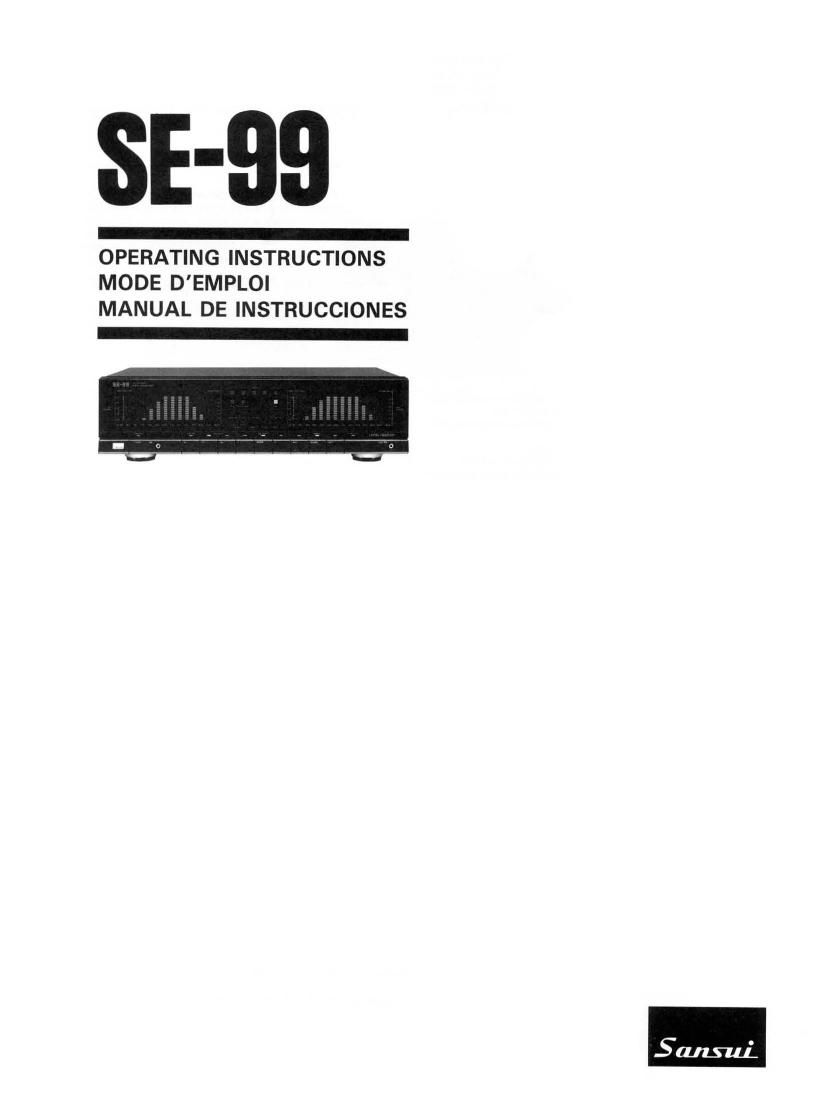 Sansui SE 99 Owners Manual