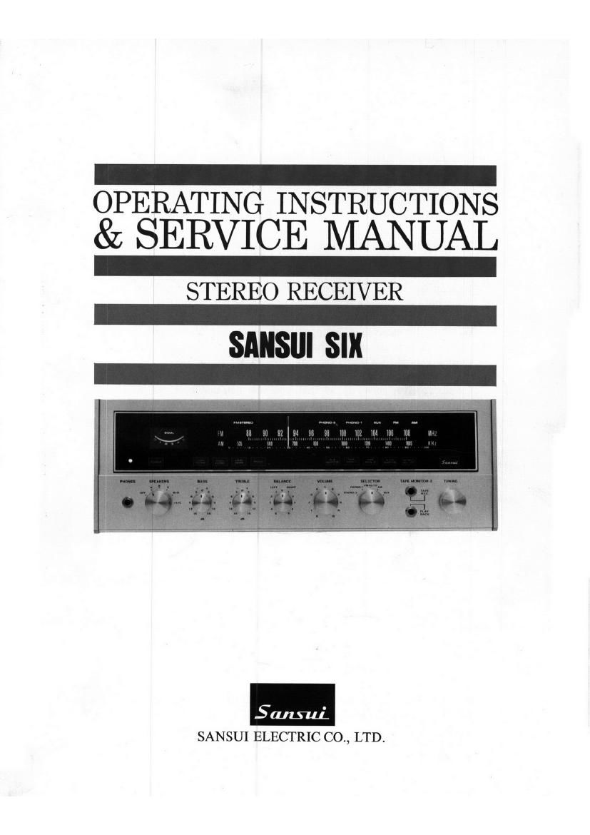 Sansui SIX Service Manual