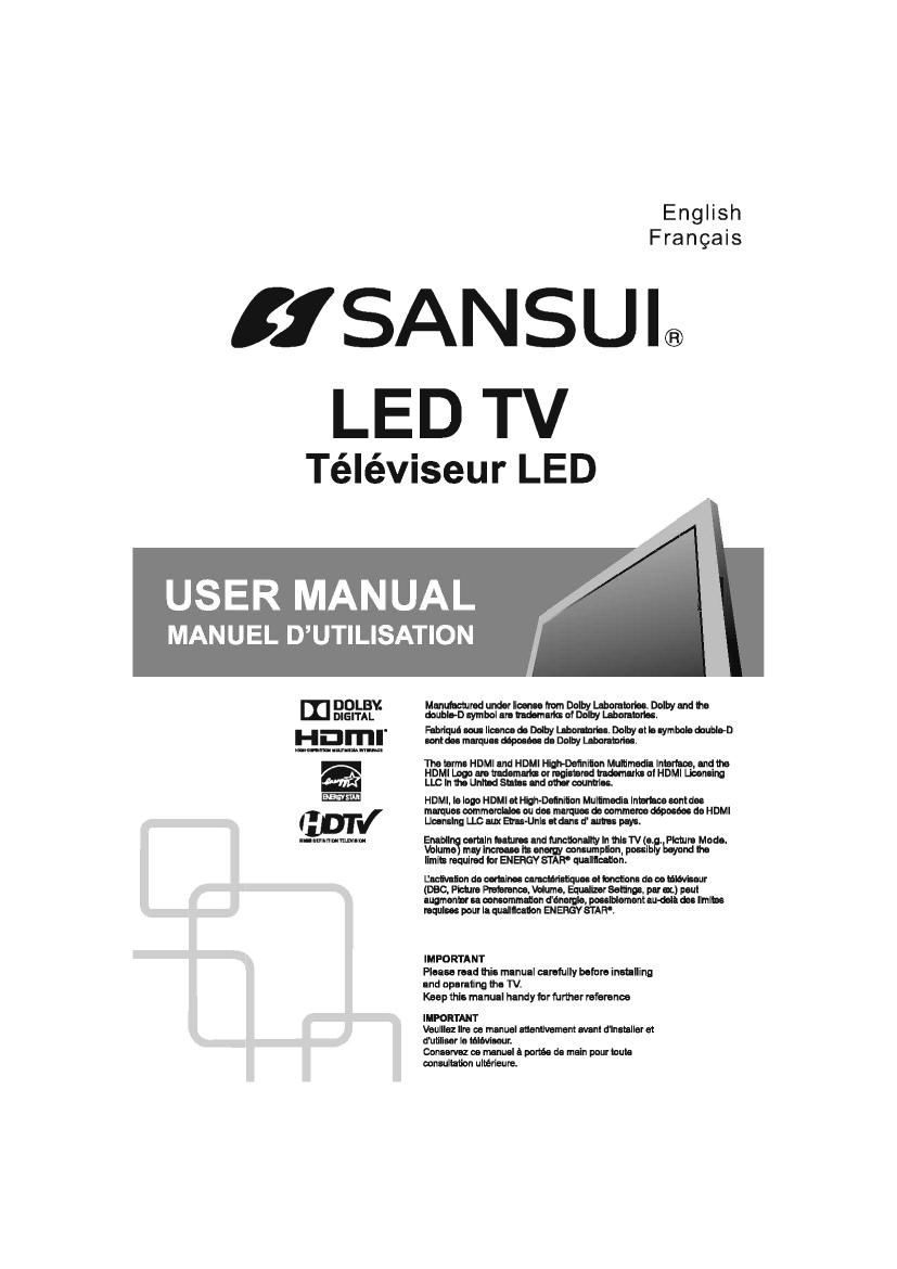 Sansui SLE D5015 Owners Manual