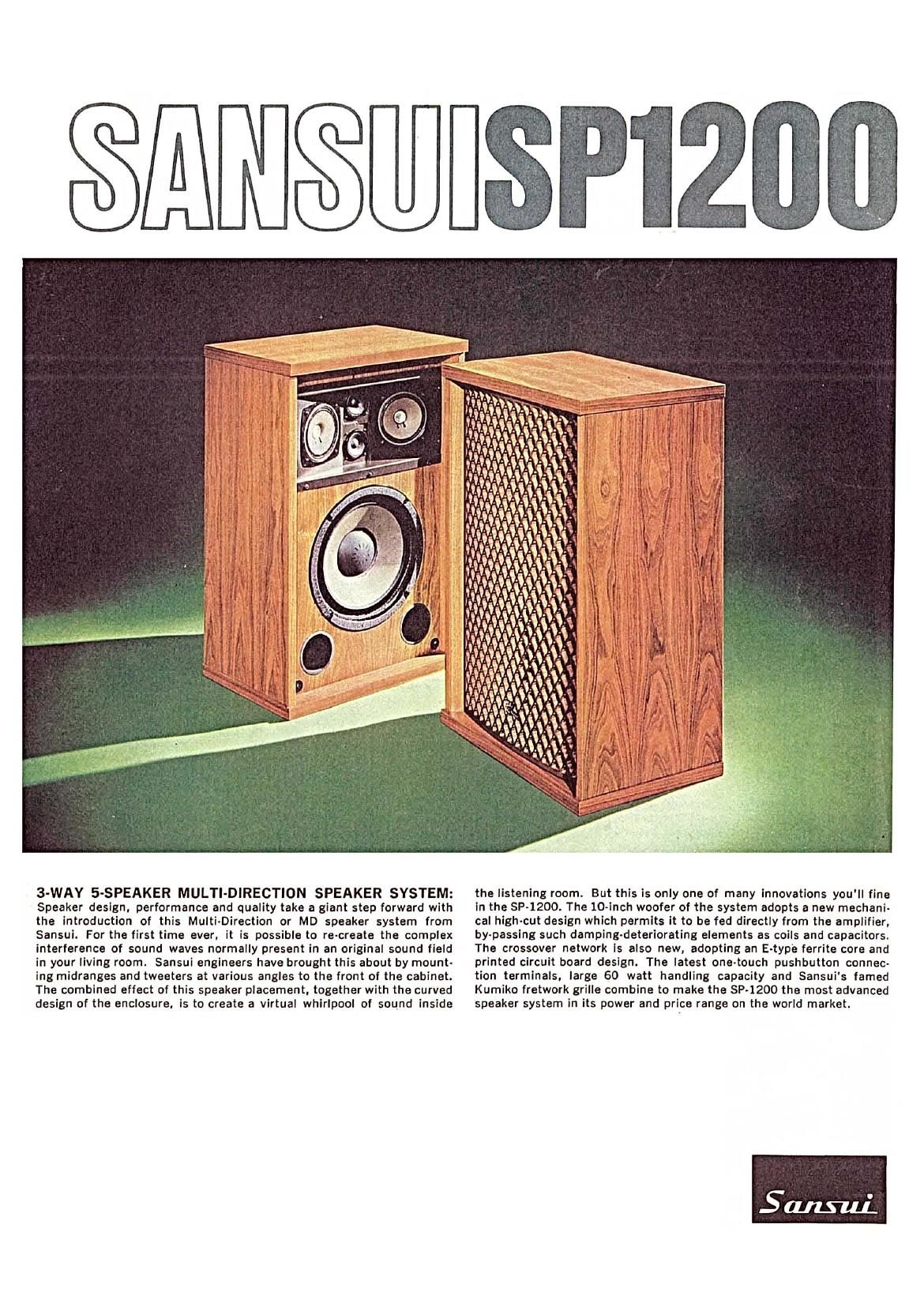 Sansui SP 1200 Brochure