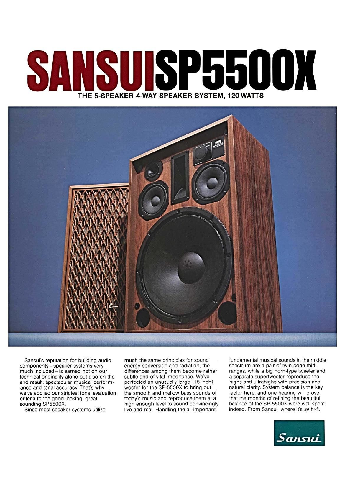 Sansui SP 5500X Brochure