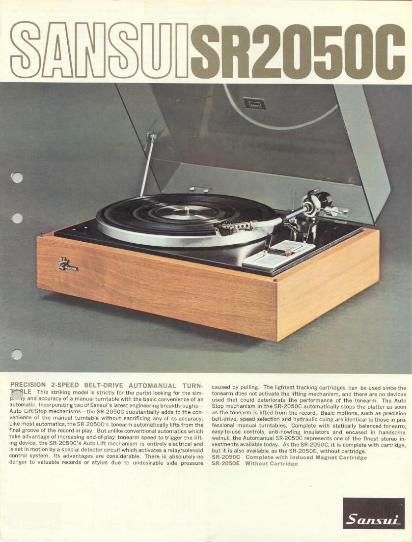 Sansui SR 2050C Brochure