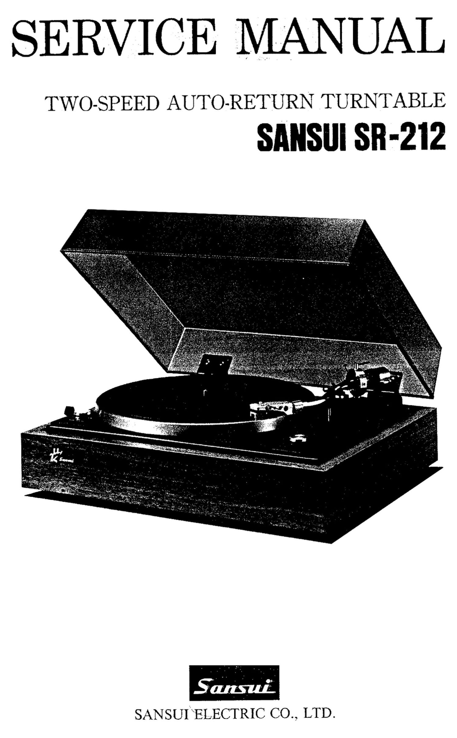 Sansui SR 212 Service Manual