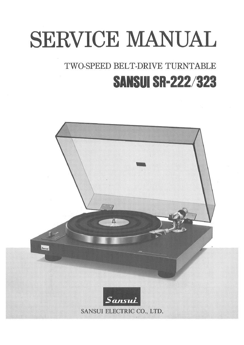 Sansui SR 222 Service Manual