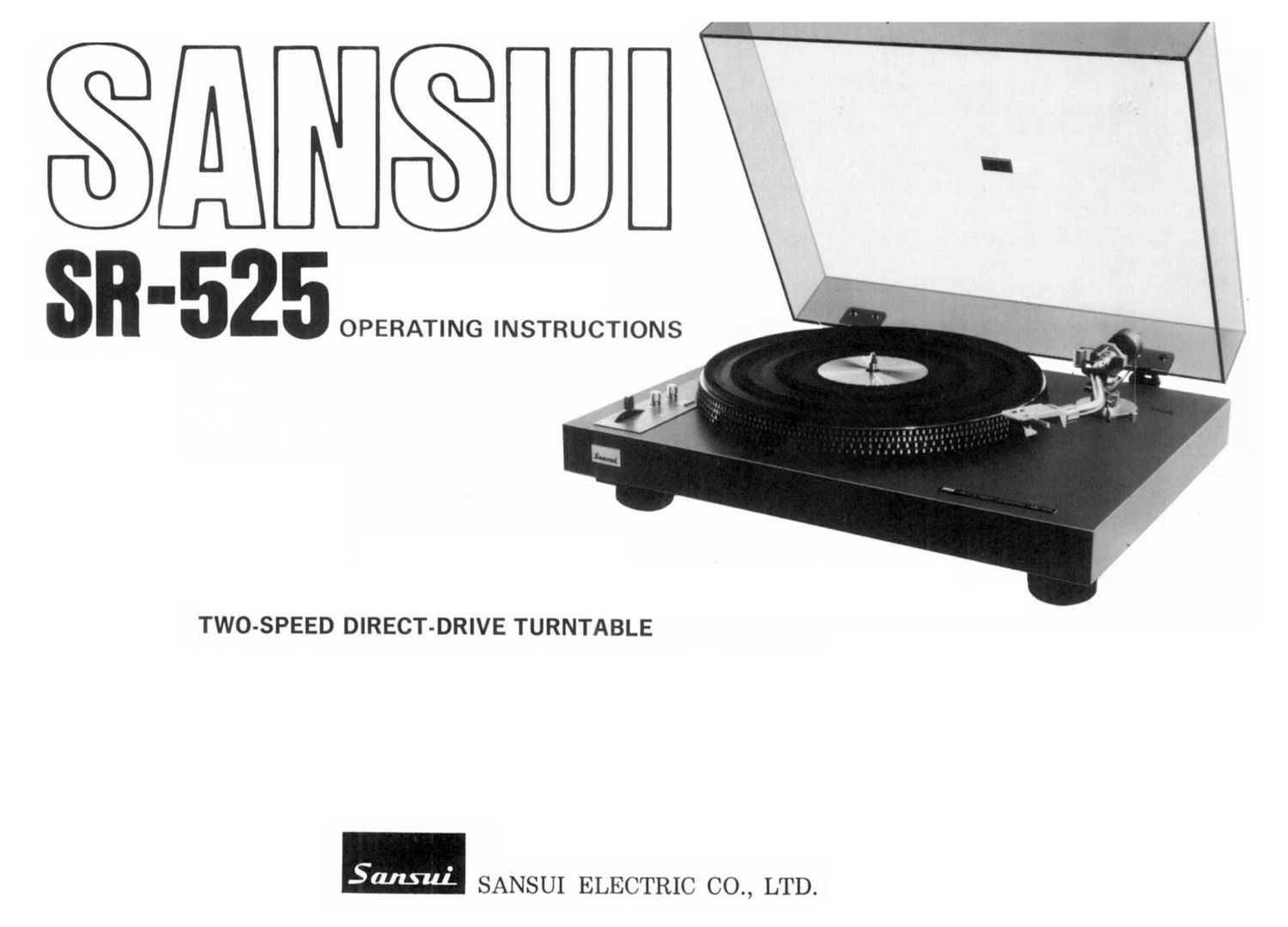 Sansui SR 525 Owners Manual