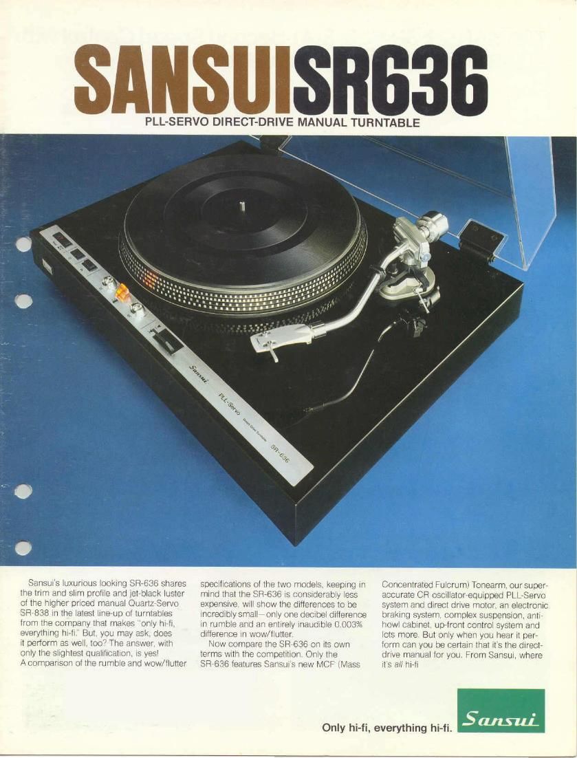 Sansui SR 636 Brochure