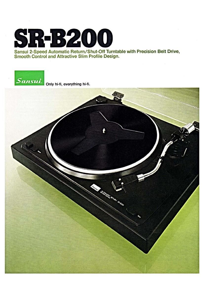 Sansui SR B200 Brochure