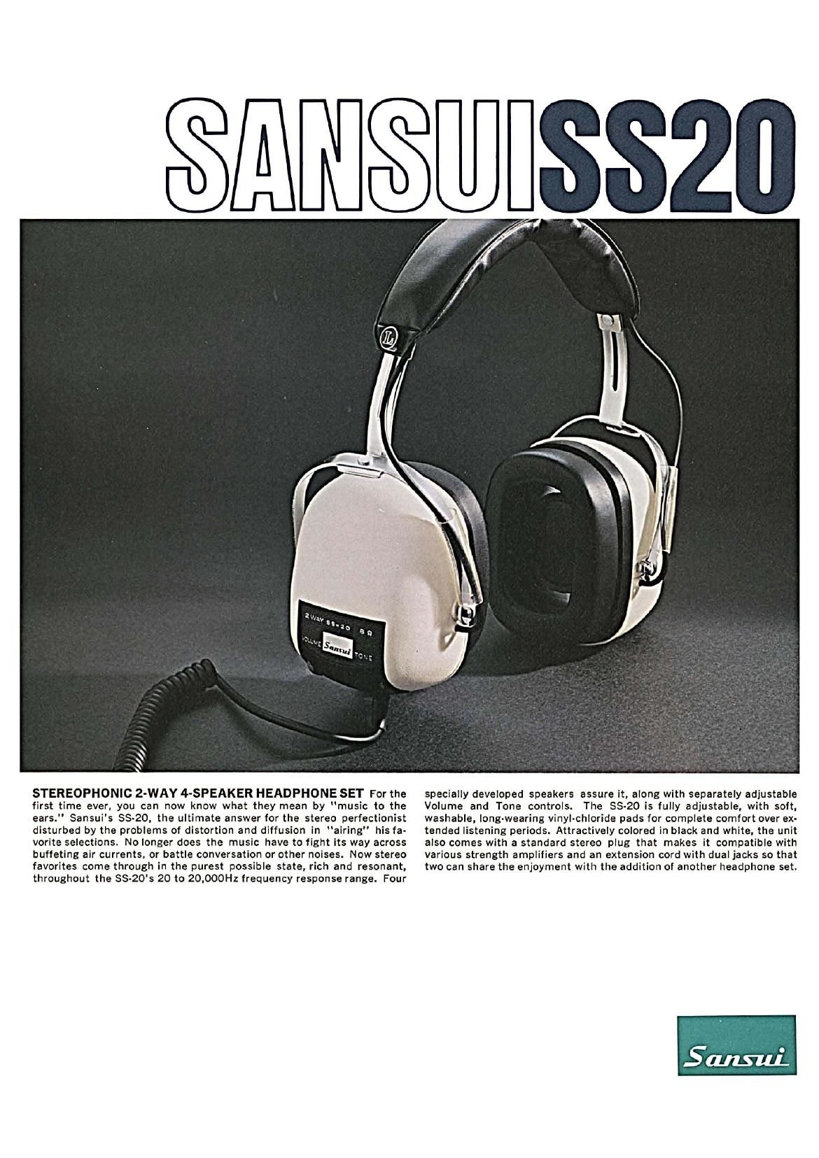 Sansui SS 20 Brochure