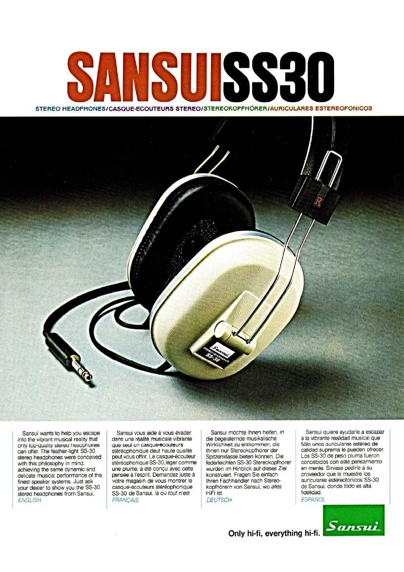 Sansui SS 30 Brochure