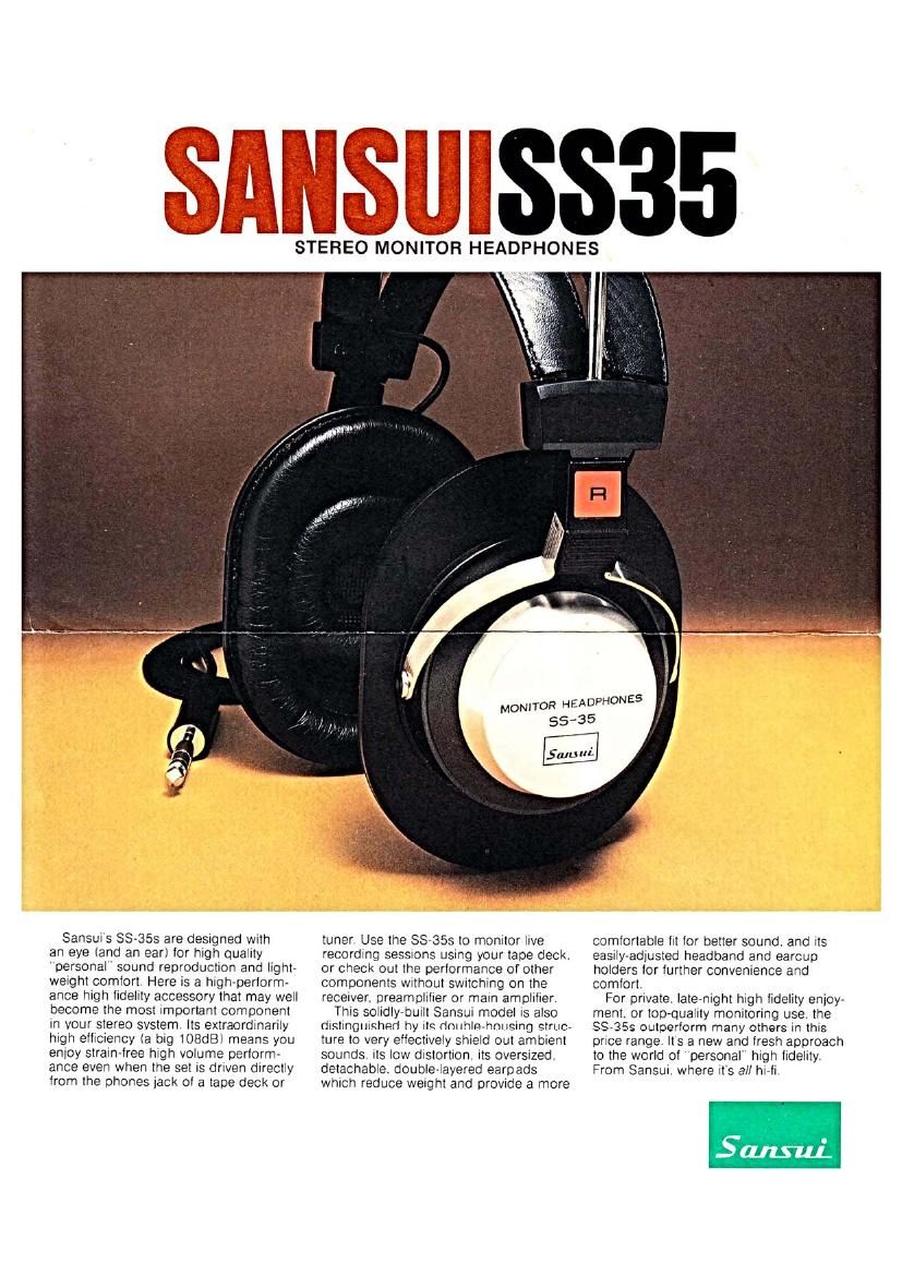 Sansui SS 35 Brochure