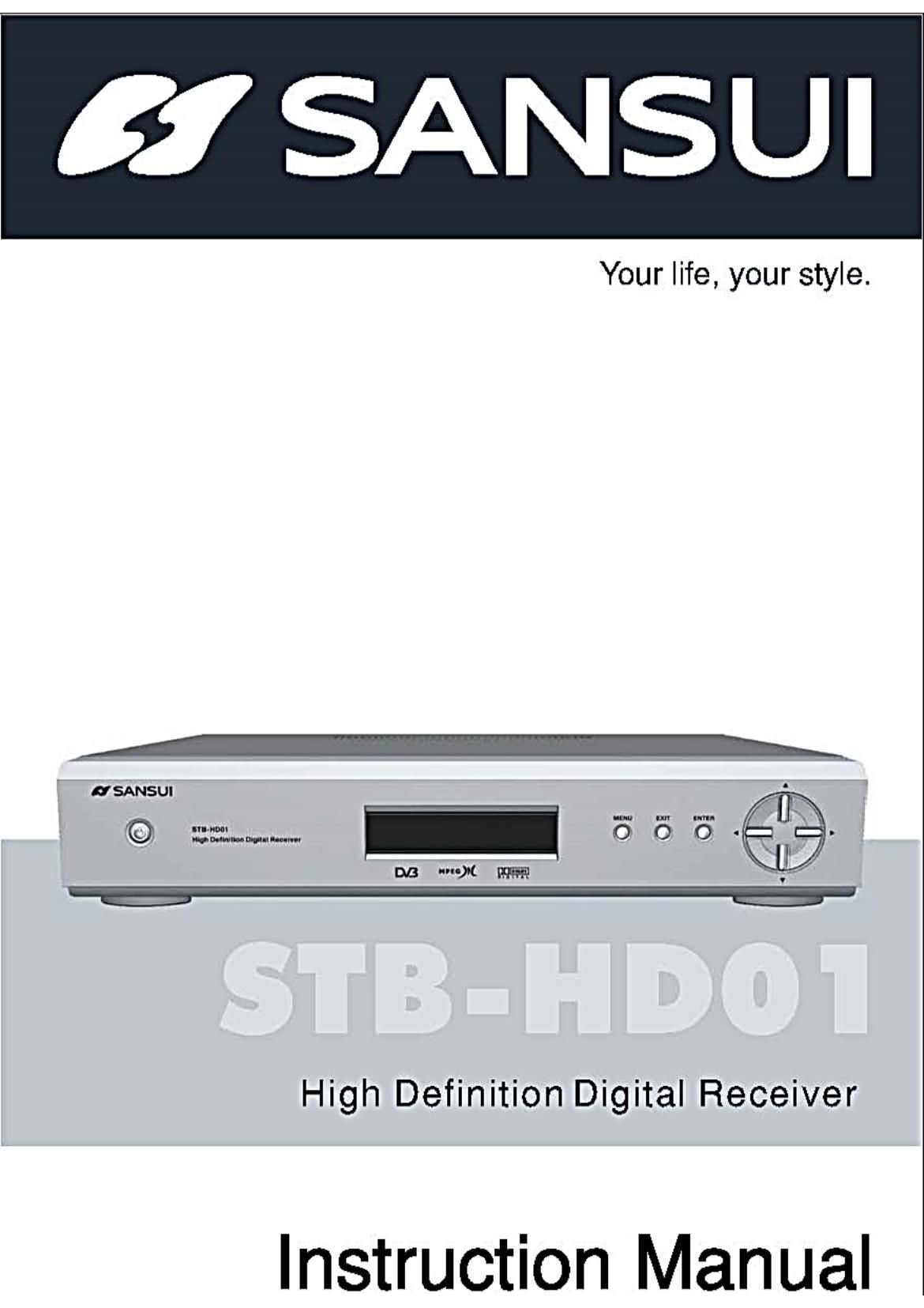 Sansui STB HD01 Owners Manual