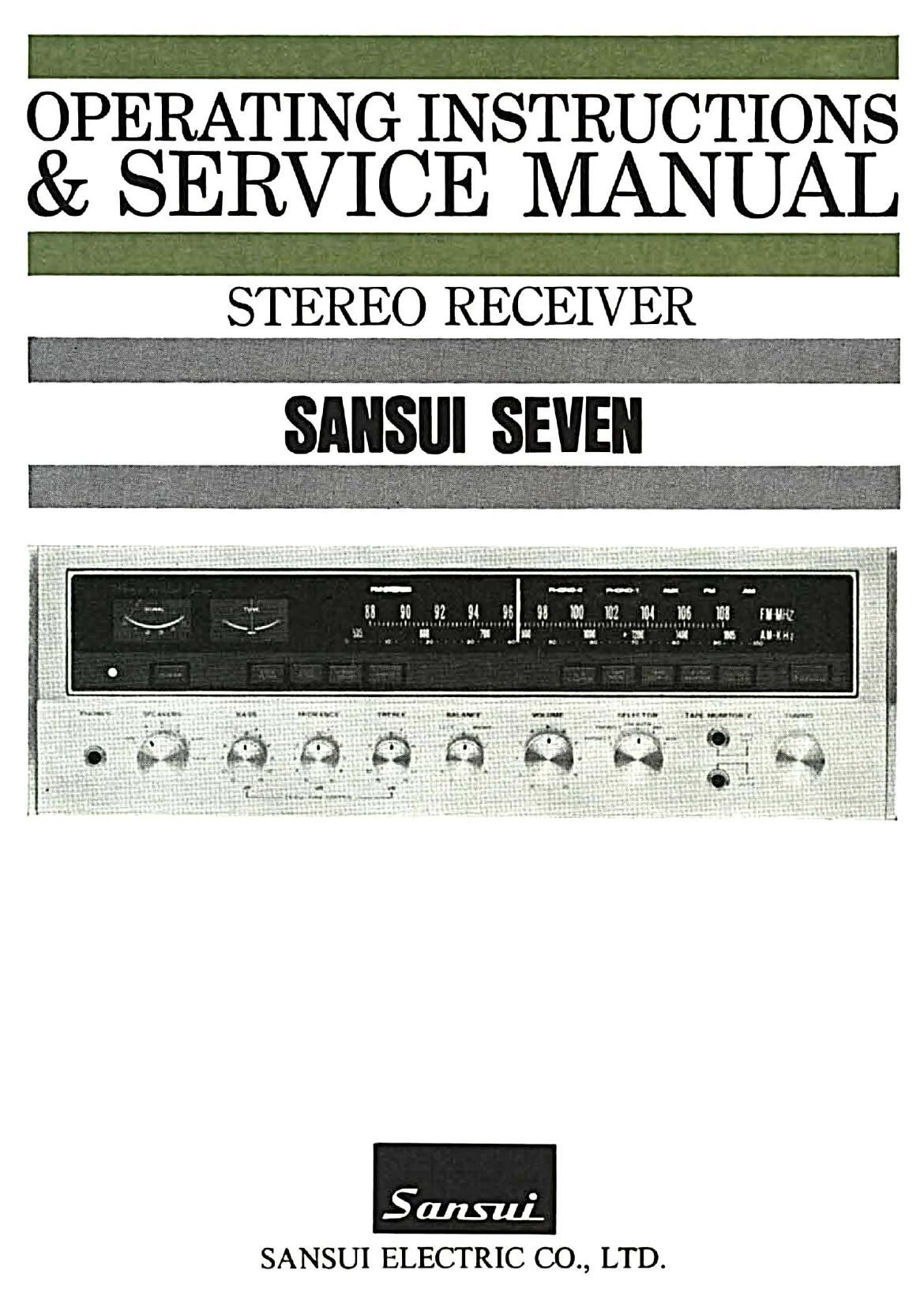 Sansui Seven Service Manual