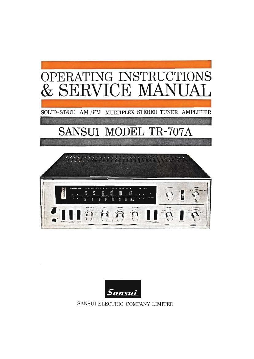 Sansui TR 707A Service Manual
