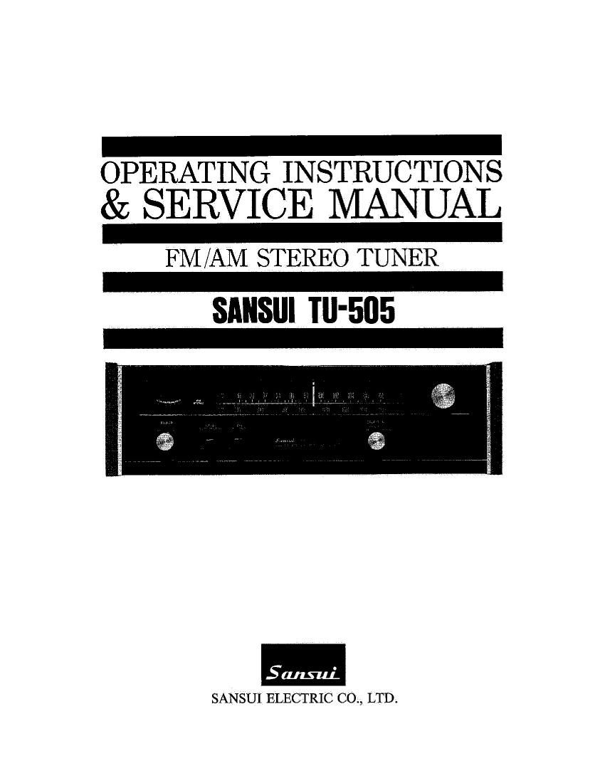 Sansui TU 505 Service Manual