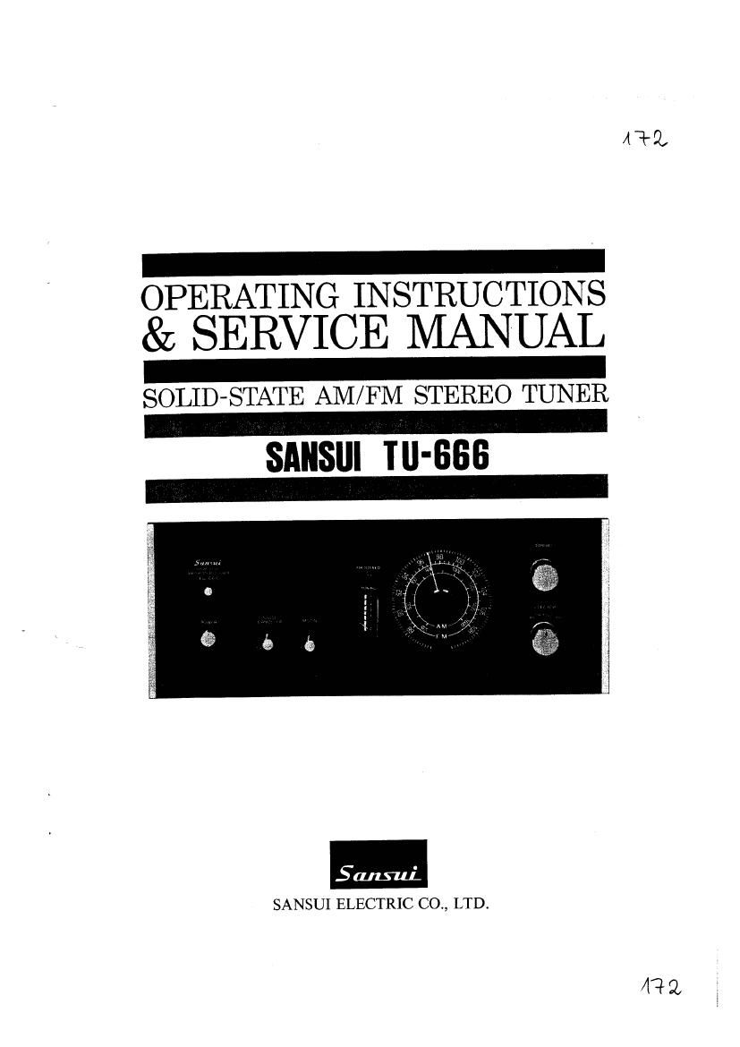 Sansui TU 666 Owners Manual
