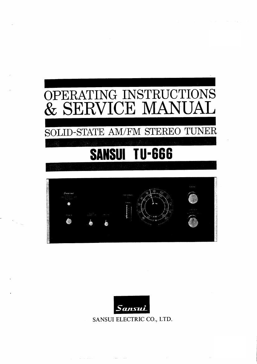 Sansui TU 666 Service Manual