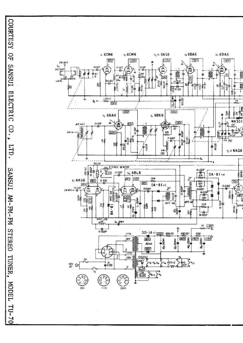 Sansui TU 70 Schematic