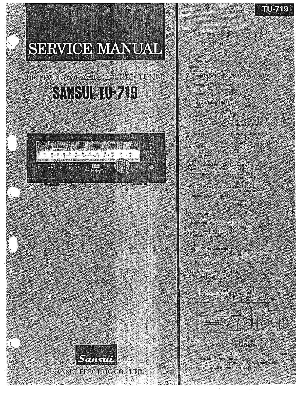 Sansui TU 719 Service Manual