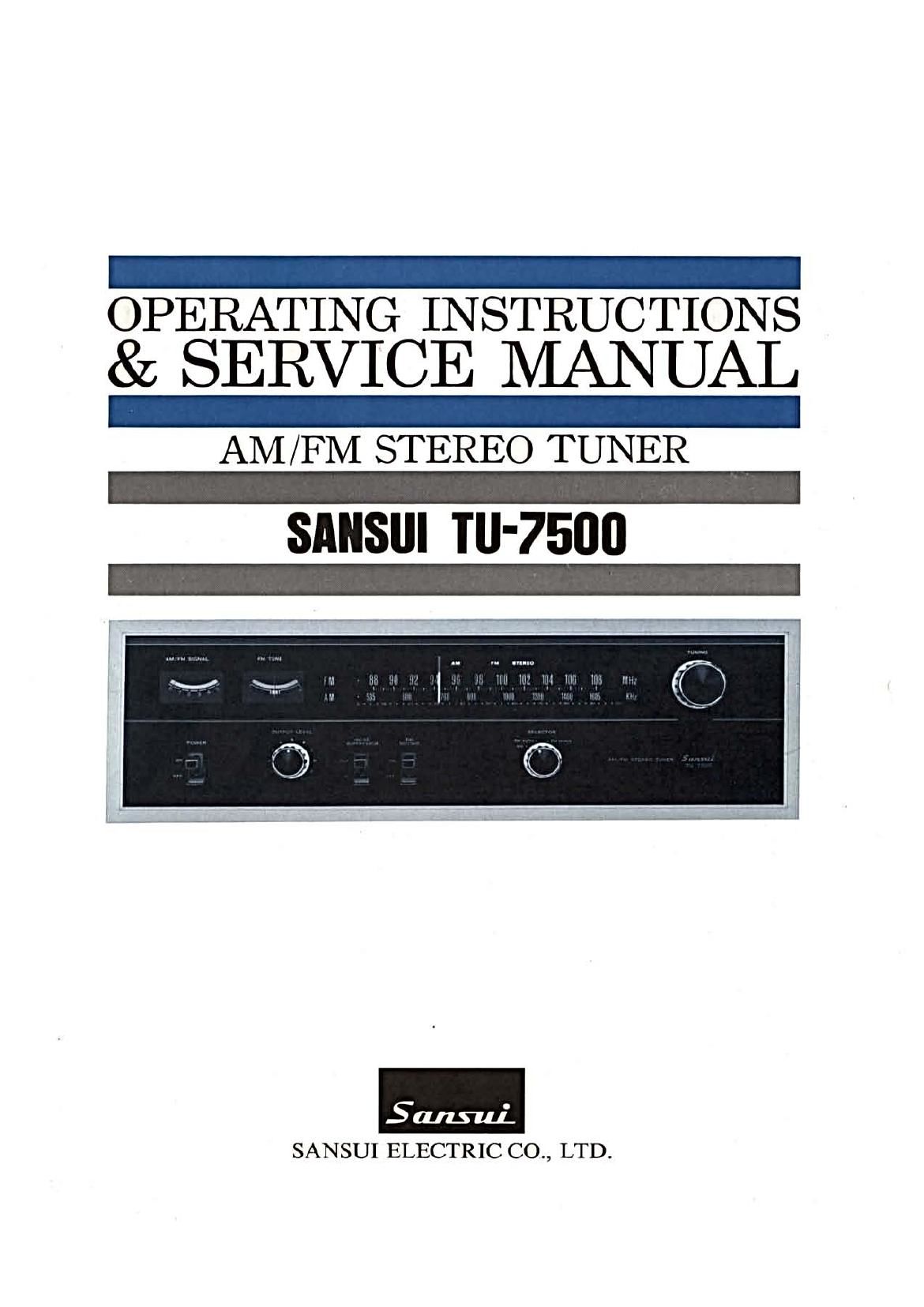 Sansui TU 7500 Service Manual