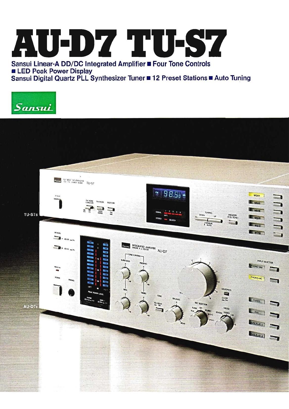 Sansui TU S7 Brochure