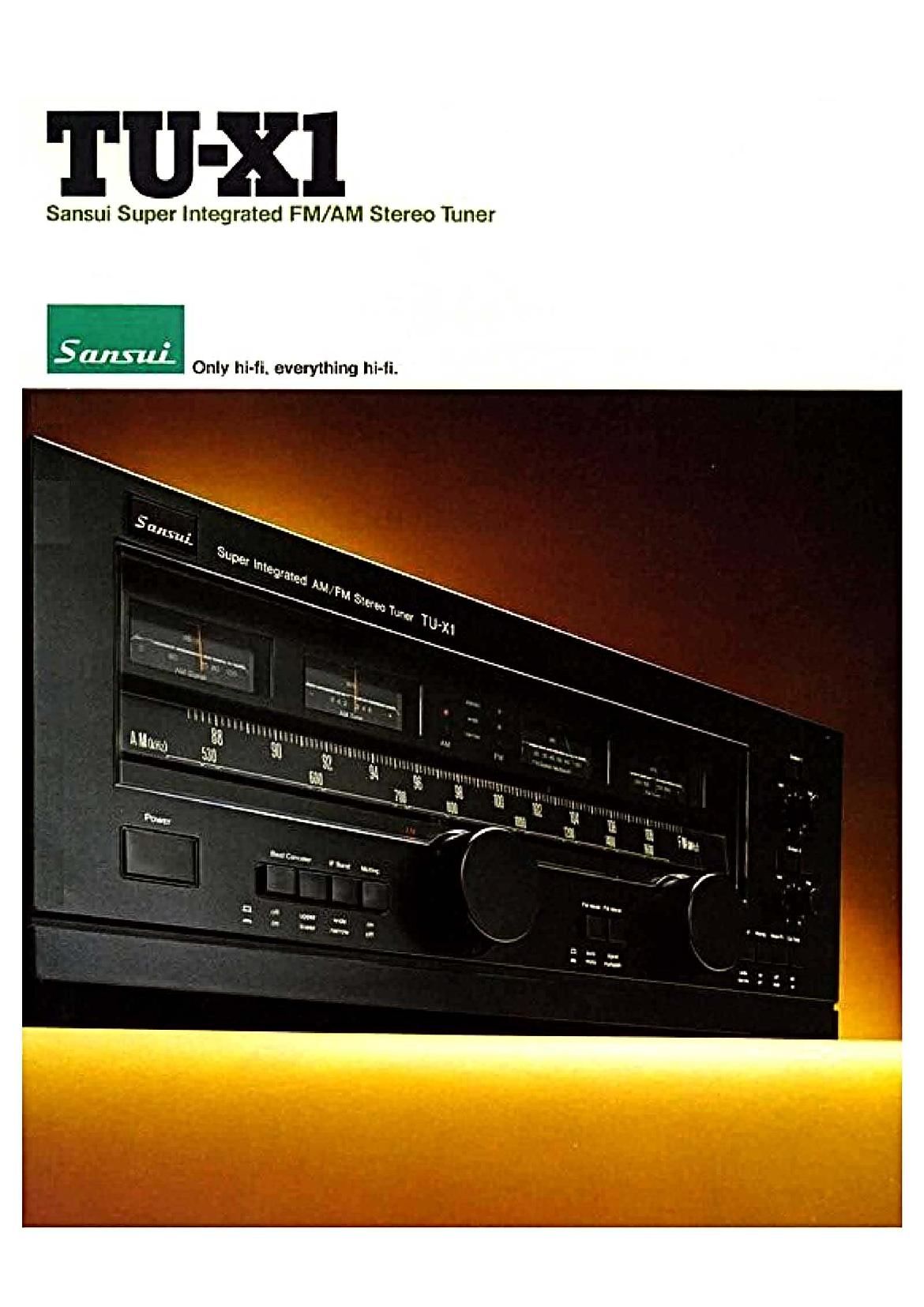 Sansui TU X1 Brochure