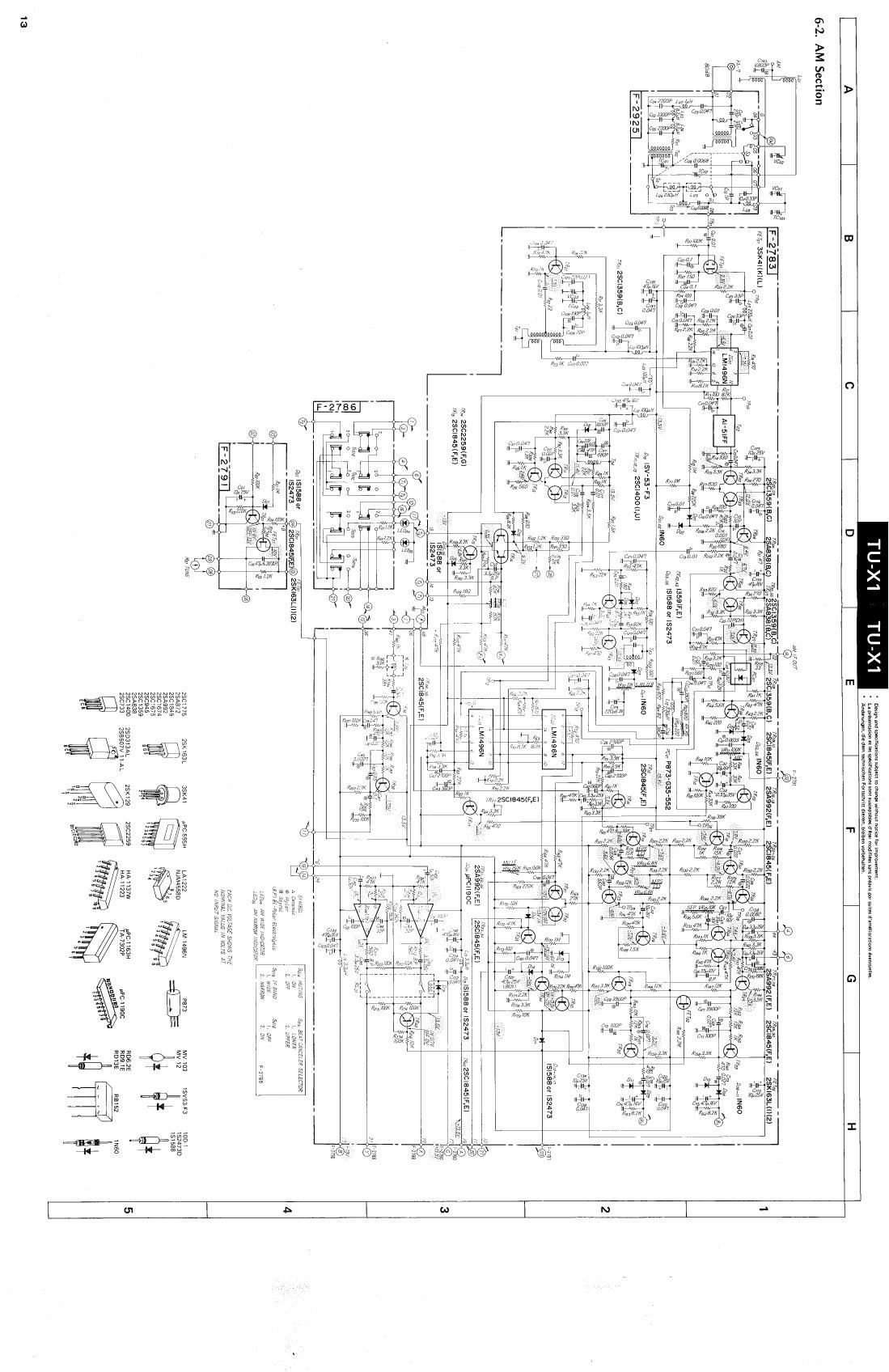 Sansui TU X1 Schematic