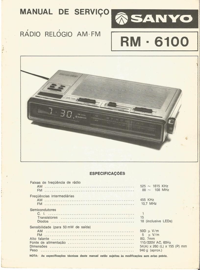 SANYO RM 6100