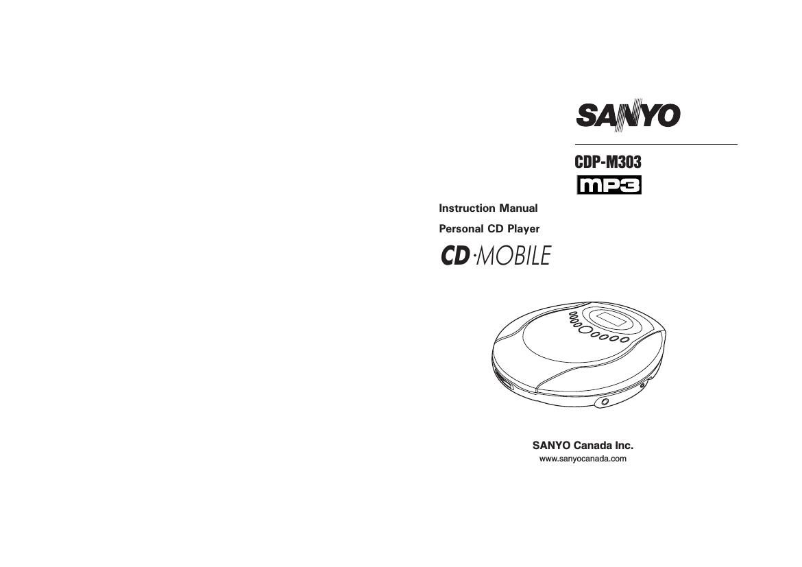 Sanyo CDP M303 Owners Manual