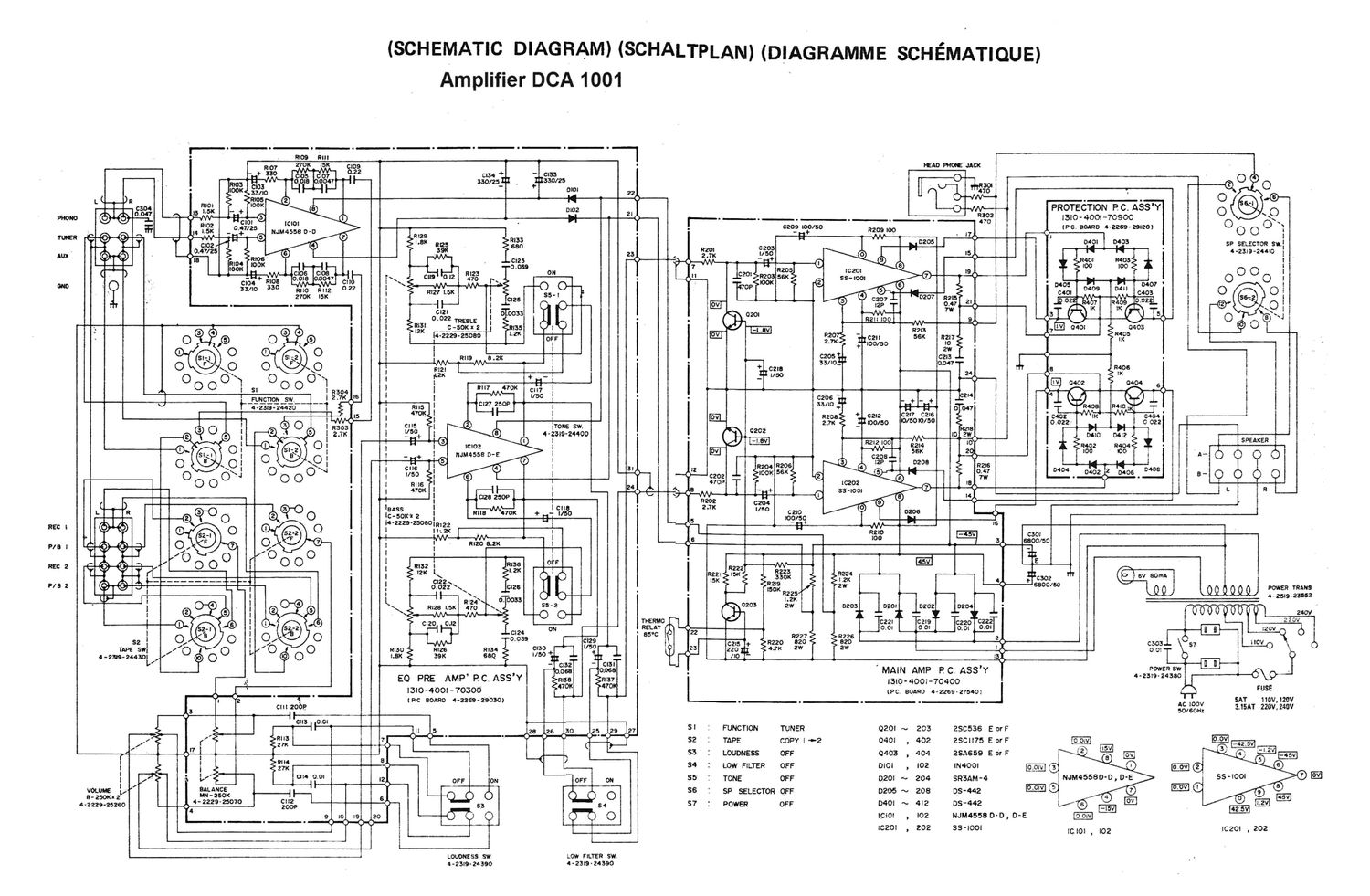 Sanyo DCA 1001 Schematic